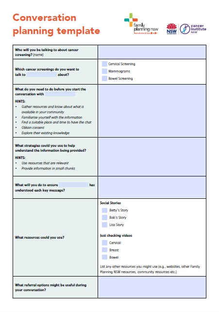 Conversation planning tool