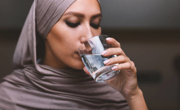 Woman drinking water